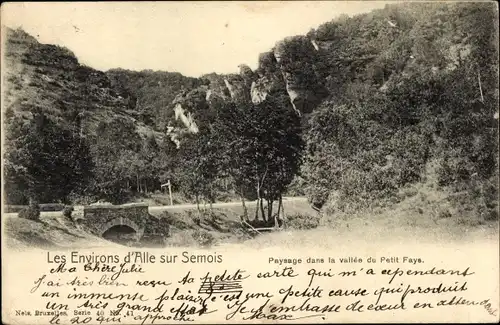Ak Alle sur Semois Wallonien Namur, Les Environs, Paysage dans la vallee du Petit Fays