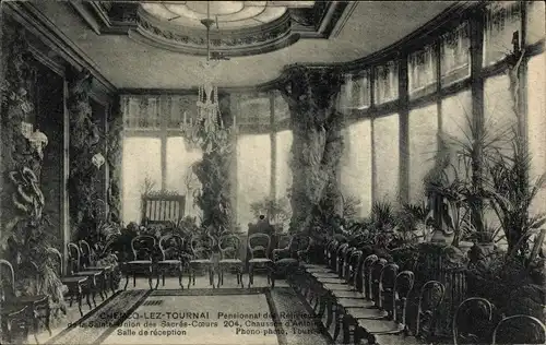 Ak Chercq-lez-Tournai, Pensionnat des Religieuses de la Sainte-Union, Salle de reception