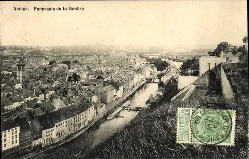 Ak Namur Wallonien, Panorama de la Sambre