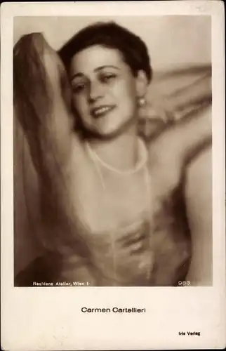 Ak Schauspielerin Carmen Cartallieri, Portrait, Amag, Iris Verlag 983