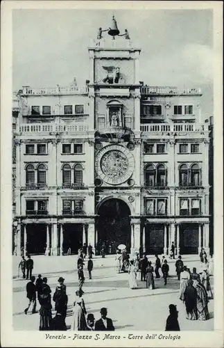 Ak Venezia Venedig Veneto, Piazza San Marco, Torre dell'orologio