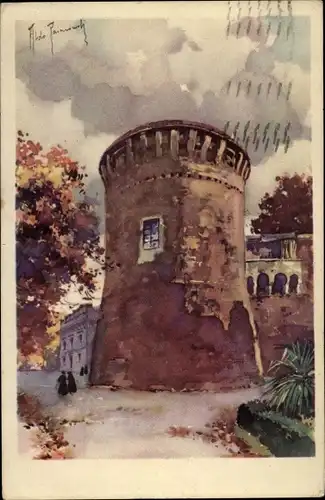 Künstler Ak Vatikan Rom Lazio, Giardini Vaticani, Torri Leonine