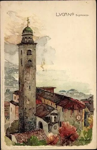 Künstler Litho Wielandt, Manuel, Lugano Kanton Tessin Schweiz, Kirche S. Lorenzo
