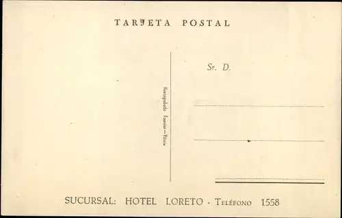 Ak Cádiz Andalusien Spanien, Hotel Roma, Tipico Bar, Habitacion