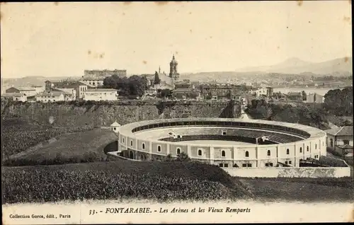 Ak Hondarribia Fuenterrabia Baskenland, Les Arenes et les Vieux Remparts