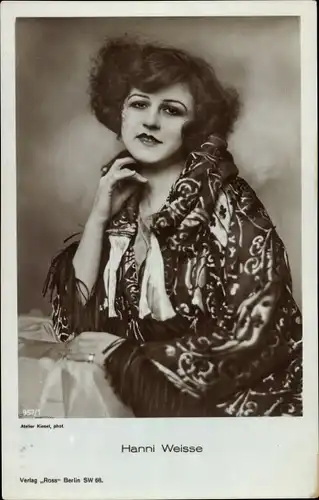 Ak Schauspielerin Hanni Weisse, Portrait