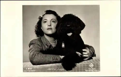 Ak Schauspielerin Jenny Jugo, Portrait mit Schnauzer