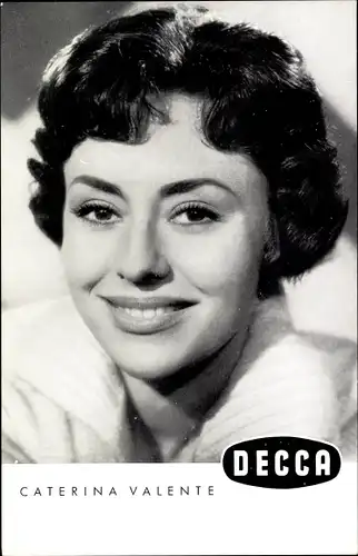 Ak Schauspielerin und Sängerin Caterina Valente, Portrait, Decca-Schallplatten