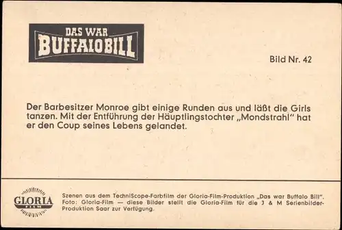 Ak Filmszene, Das war Buffalo Bill, Tänzerinnen, Cowboys beim Kartenspiel, Bild Nr. 42