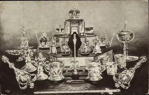 Ak Tower of London, The Crown Jewels, Königlicher Schmuck, Juwel