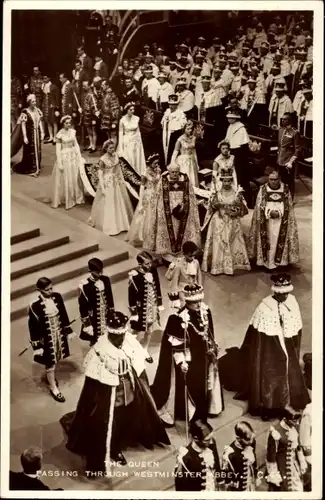 Ak London, Königin Elisabeth II. von England, Queen Elizabeth II. Westminster, Coronation 1953