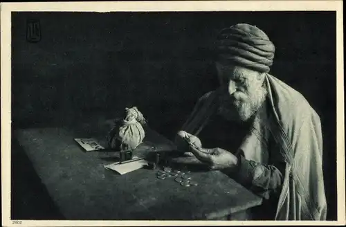 Ak Changeur de monaie, Münzen, Geld