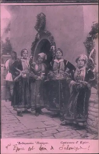Ak Costumes d'Epire, Frauen in griechischer Tracht