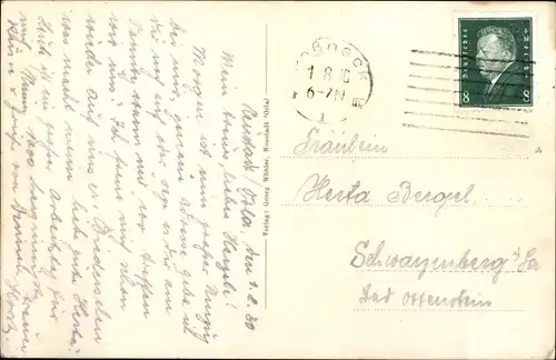 Ak Neustadt an der Orla, Fliegeraufnahme vom Ort