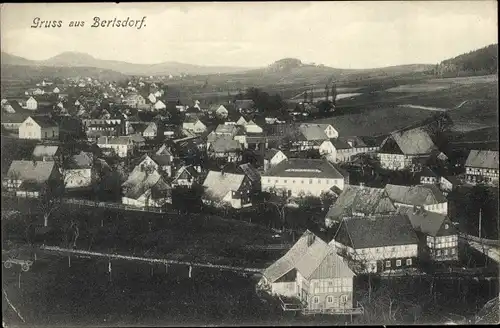 Ak Bertsdorf in der Oberlausitz, Totale