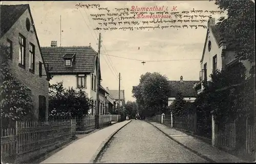 Ak Blumenthal Hansestadt Bremen, Blick in die Blumenstraße