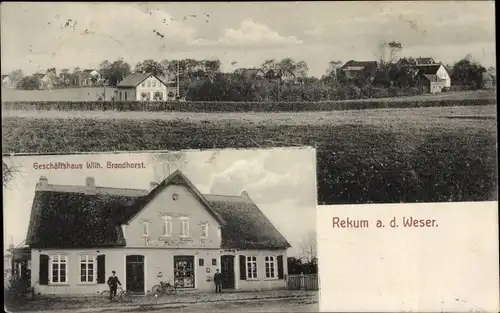 Ak Rekum Blumenthal Hansestadt Bremen, Ortsansicht, Geschäftshaus