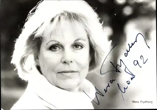Ak Schauspielerin Wera Frydtberg, Portrait, Autogramm