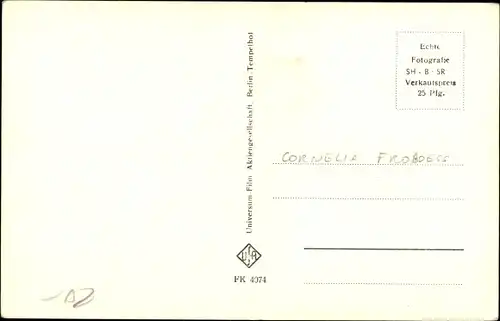 Ak Schauspielerin und Sängerin Conny Froboess, Portrait, Autogramm, Pudel