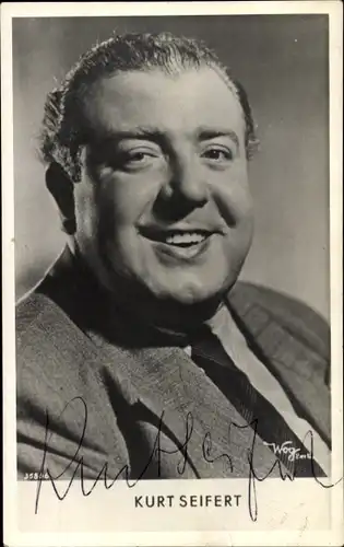 Ak Schauspieler Kurt Seifert, Portrait, Autogramm