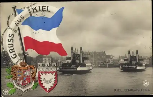Wappen Ak Kiel Schleswig Holstein, Städtische Fähre