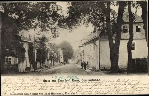 Ak Ebersdorf Thüringen, Straßenpartie