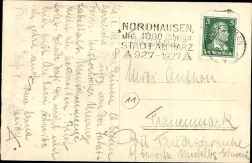 Ak Nordhausen am Harz, Tausendjahr Feier 927-1927, Rathaus, Judentürme, Schule