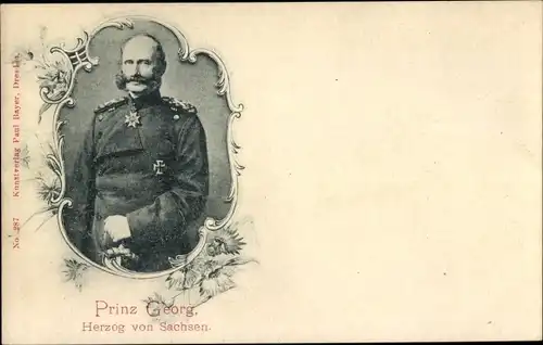 Ak Prinz Georg, Herzog von Sachsen, Portrait