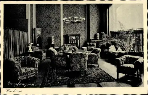 Ak Leipzig, Weinhaus Esplanade, Innenansicht, Vestibül, Sessel, Standuhr, Inh. Liddy Frenzel