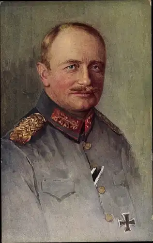 Ak König Friedrich August III. von Sachsen, Portrait, Eisernes Kreuz