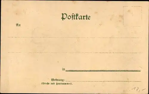 Litho Schützenfest, Festzelt, Schütze mit Kellnerin auf dem Schoß, Bierkrüge