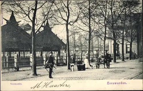 Ak Leeuwarden Friesland Niederlande, Veemarkt