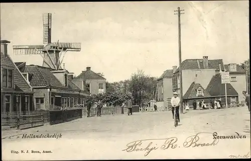 Ak Leeuwarden Friesland Niederlande, Hollandschedijk, Molen