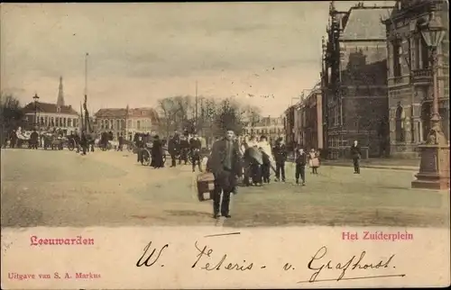 Ak Leeuwarden Friesland Niederlande, Het Zuiderplein