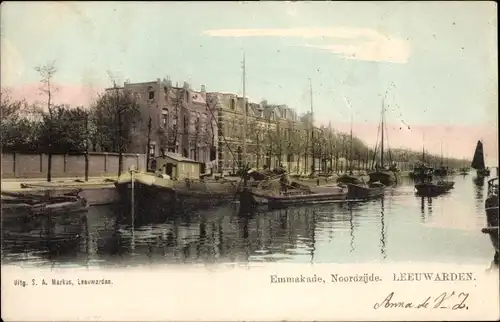 Ak Leeuwarden Friesland Niederlande, Emmakade