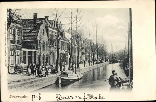 Ak Leeuwarden Friesland Niederlande, Vliet