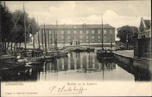 Ak Leeuwarden Friesland Niederlande, Gezicht op de Kazerne