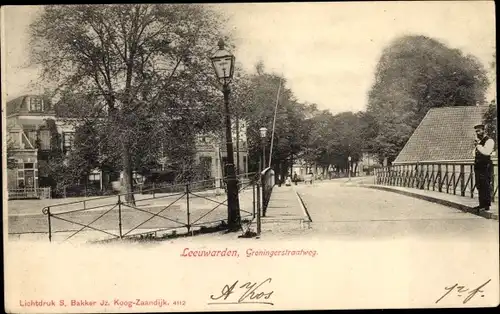 Ak Leeuwarden Friesland Niederlande, Groningerstraatweg