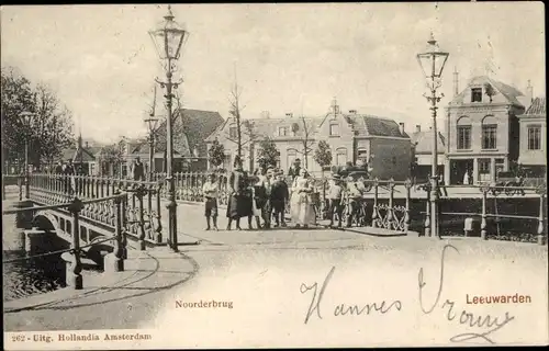 Ak Leeuwarden Friesland Niederlande, Noorderbrug