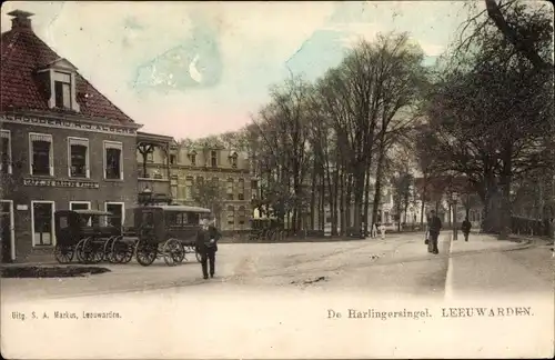 Ak Leeuwarden Friesland Niederlande, De Harlingersingel