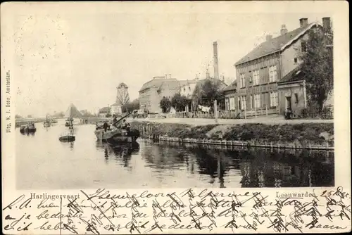 Ak Leeuwarden Friesland Niederlande, Harlingervaart