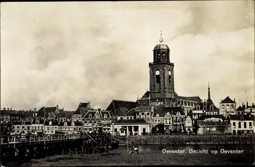Ak Deventer Overijssel Niederlande, Gezicht op Deventer
