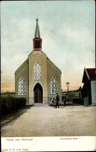 Ak Hoek van Holland Rotterdam Südholland Niederlande, Herv. Kerk