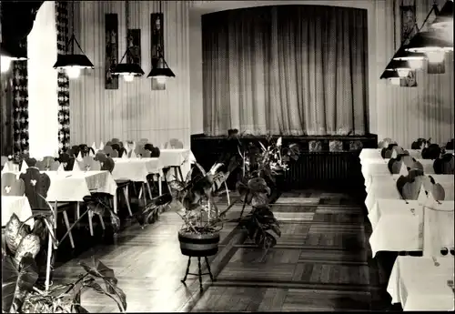 Ak Bermsgrün Schwarzenberg im Erzgebirge, Arbeiterheim, Saal