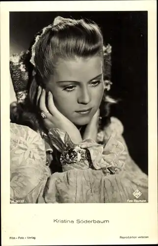 Ak Schauspielerin Kristina Söderbaum, Portrait, Ufa Film