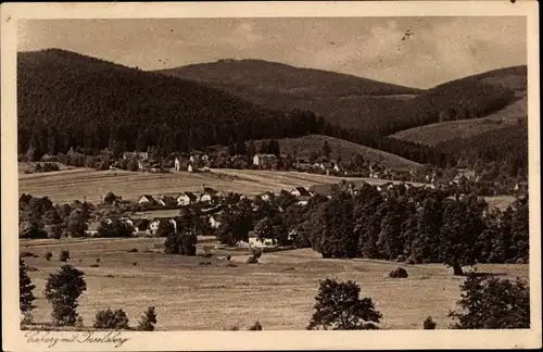 Ak Cabarz Tabarz im Thüringer Wald, Panorama mit Inselsberg