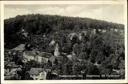 Ak Waltershausen in Thüringen, Ziegenberg mit Töpferturm