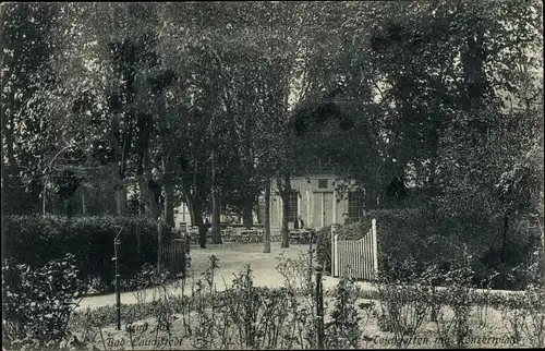 Ak Bad Lauchstädt Saalekreis, Teichgarten mit Konzertplatz