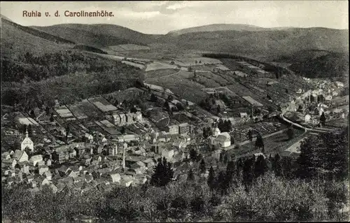 Ak Ruhla in Thüringen, Blick von der Carolinenhöhe