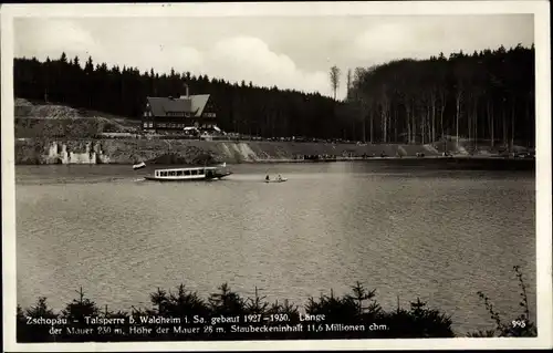 Ak Kriebstein Sachsen, Zschopau Talsperre, Panorama, Waldheim